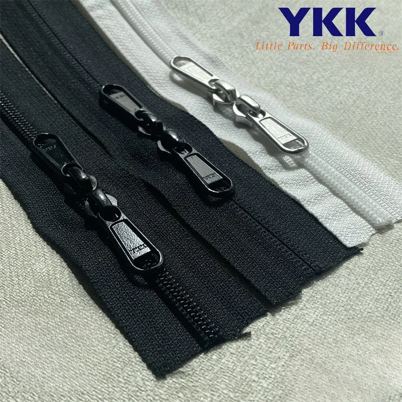 10pcs/Lot 3# 5# 8# 10# Non Lock Long Pull DFL DFBL YKK Slider RC Coil Nylon Zipper Chain Tape Luggage Tent Sleeping Bag Reverse