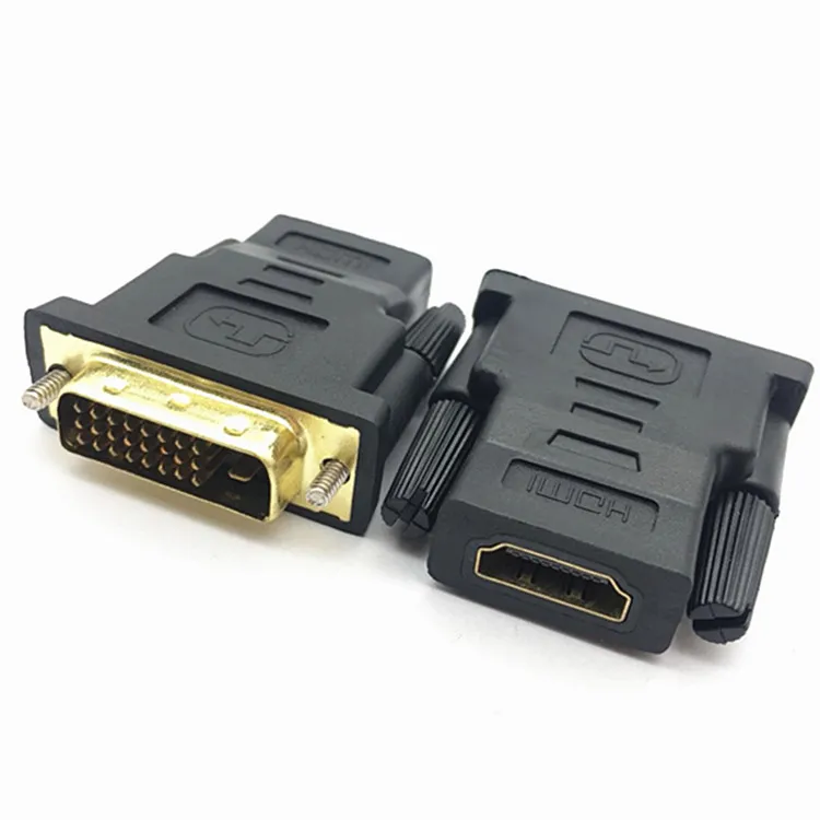 Adaptateur DVI mâle plaqué or (24 + 1) vers 600 HDMI DVI 600 vers 600 HDMI HD, connecteur HDMI, affichages optoélectroniques, 10 pièces