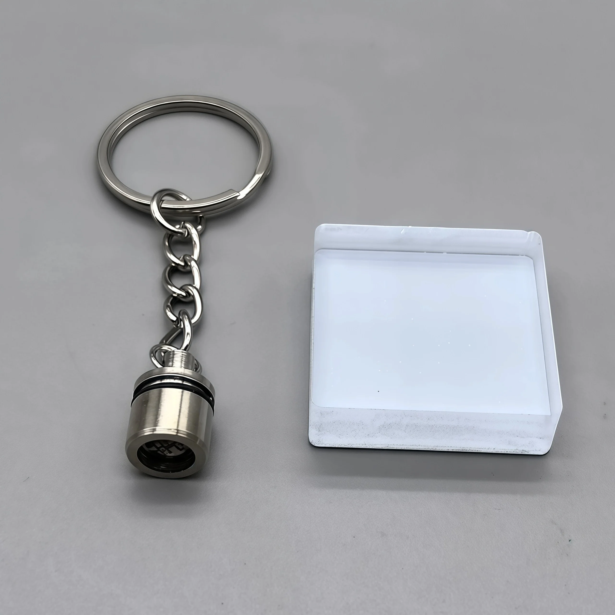 30pcs Colorful LED Acrylic Keychains with Key Rings Sublimation Blanks for Christmas Bag Key Decor DIY Gift