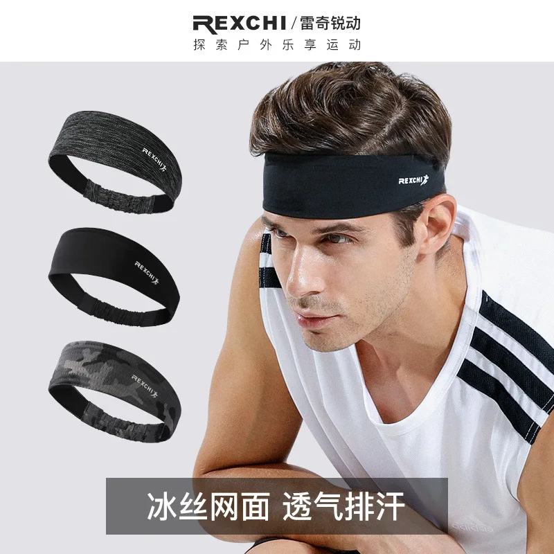 REXCHI Sports Hair Band Sweat Guide Belt Breathable Outdoor Cycling Running Fitness Basketball Anti Sweat Sports Headband XTJ97