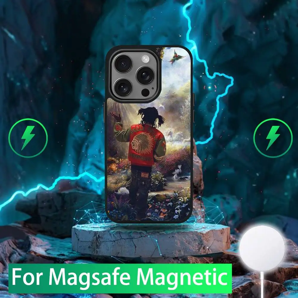 C-Chief Keef 랩퍼 전화 케이스 iPhone 16,15,14,13,12,11,Pro,Max,Plus,Mini,SE 새로운 Magsafe 자기 무선 충전