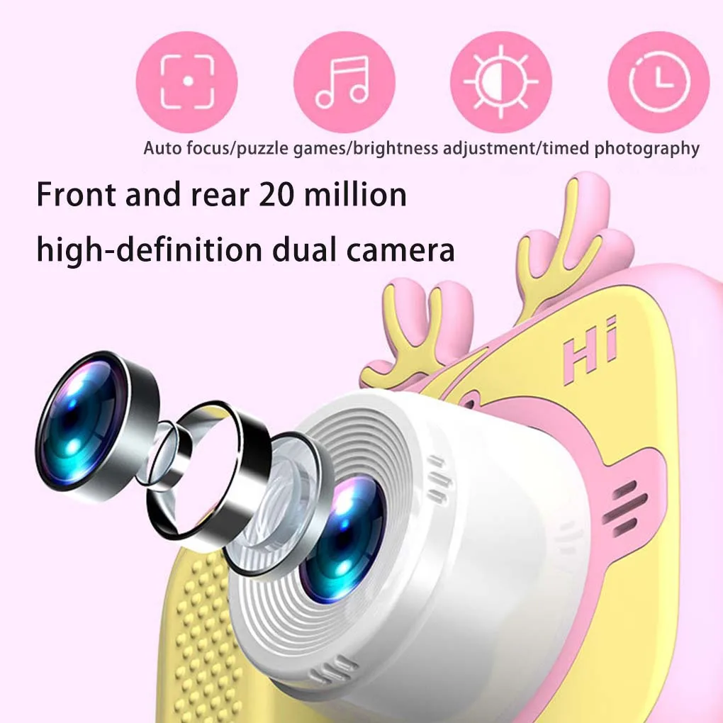 Instant Print Camera Thermal Printing Cameras Digital Photo Camcorder High-definition Kids Toys Birthday Gift Blue