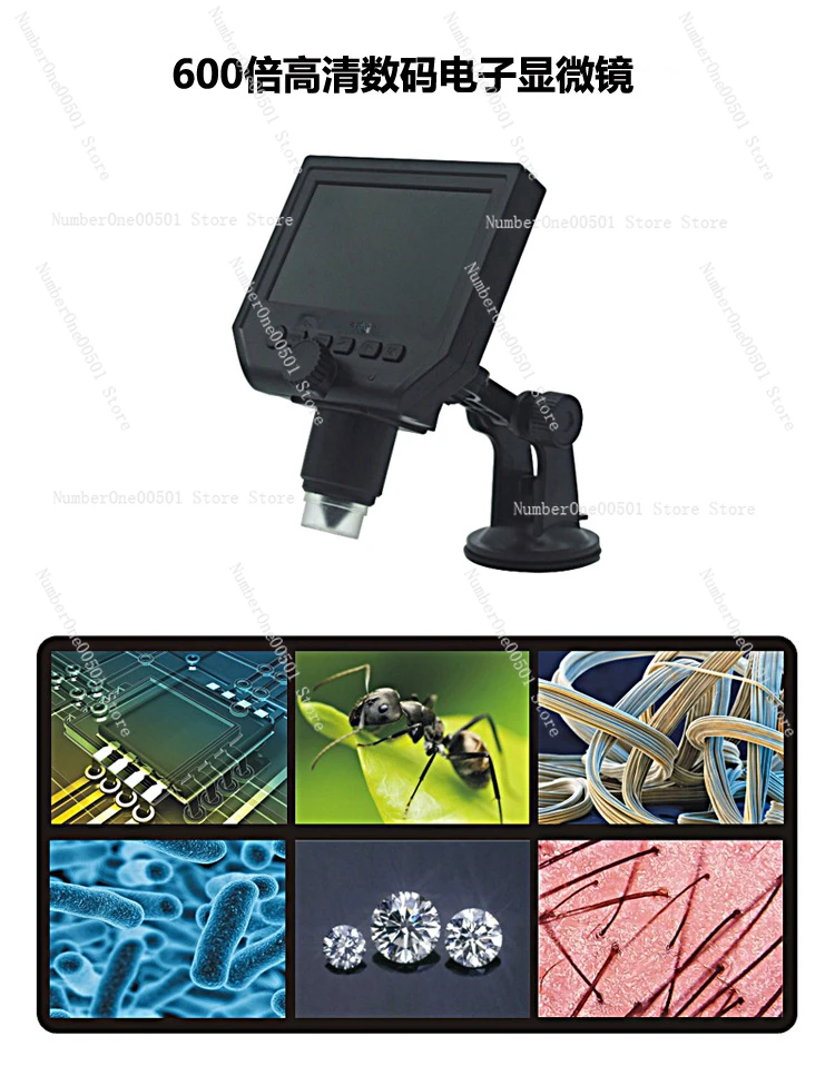 Mobile Phone Repair Microscope, Digital Microscope, Electron Microscope High Definition 600 Times with Screen Industrial