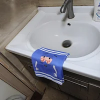 Cartoon Expression Soft Towel Cute Printing Quick-drying Double-sided Velvet Absorbent Towel Bath Wash Face Towel For Children 2