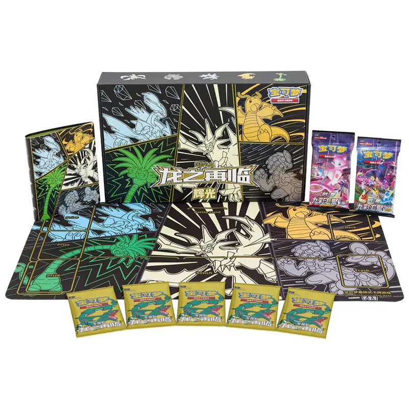 

Genuine Pokemon Card Ptcg Simplified Chinese Dragon'S Return Gift Box Card Set Lie Empty Seat Ultimate Necrozma Custom Gifts Box
