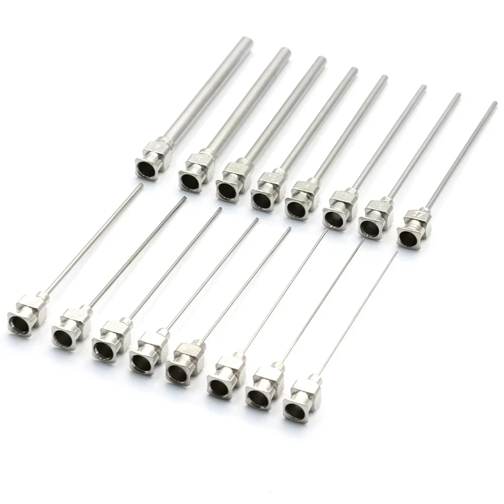 

12Pcs Precision Dispensing Needles 8G-28G 50mm Blunt Tip Stainless Steel Glue Soldering Epoxy Needle for Industrial Craft DIY