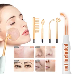 4pcs Replacement Violet Red High Frequency Electrodes Glass Tube for Facial Body Wand Acne Spot Wrinkle Removal Skin Care Beauty