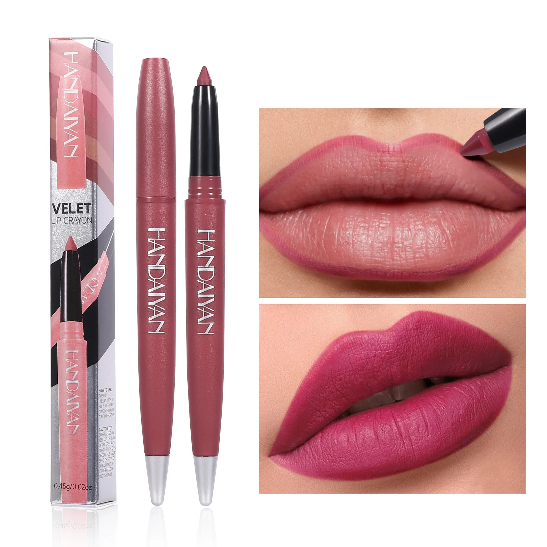 HANDAIYAN Matte 6 Colors Sexy Red Lip Liner Pen Lip Outline Contouring Waterproof Moisturising Lipstick Pencil Makeup Cosmetics