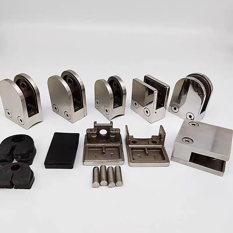 SS304 glass clamp precision cast fish-mouth clamp stair column glass fixing clamp support interlayer board clamp