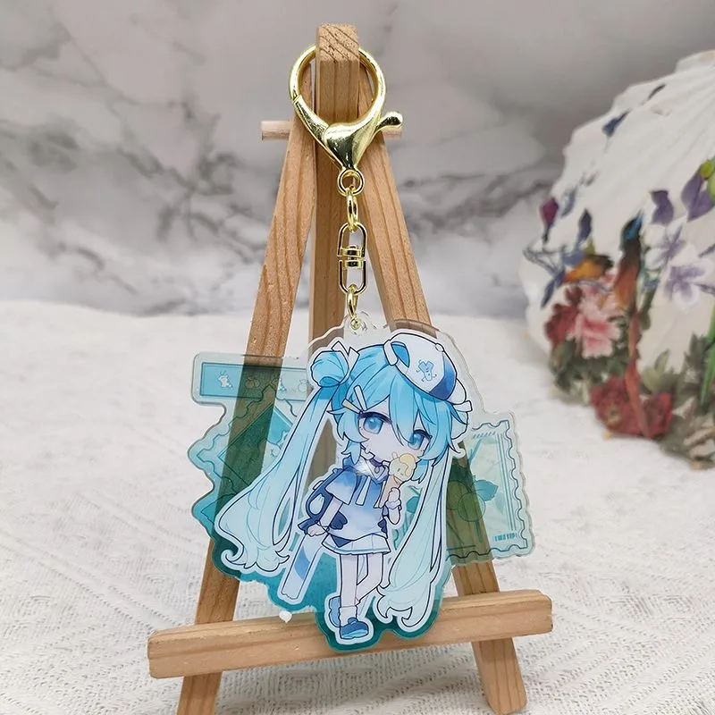 

New Hatsune Miku Keychain Anime Peripherals Cartoon Cute Backpack Pendant Kawaii Collection Goods Birthday Gifts for Friends