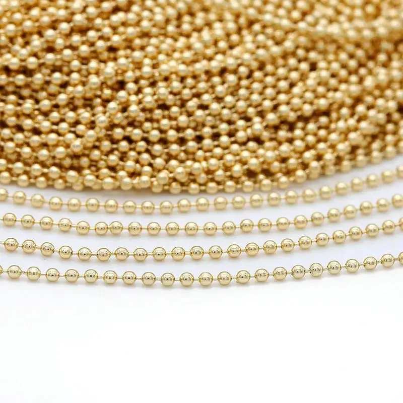 14K Gold Color Plated Brass Chains Round Oval Chains DIY Jewelry Findings  Necklace Bracelet Jewelry Making Components DIY