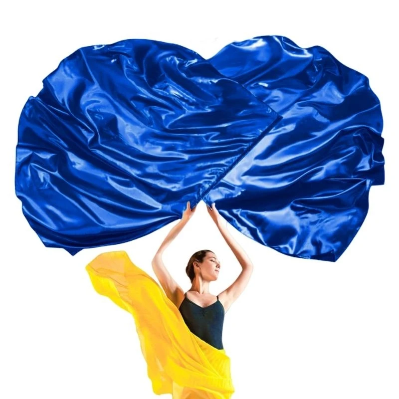

DXAE 55" Worship Flags for Dances Church,Praise Dance Flags for Worship,Silk-like Flag with Flexible Rods Adult Kids