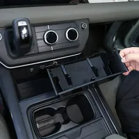 NEW!!!Black ABS For Land Rover Defender 90 110 2020-2024 Car Styling ABS Black Car Central Storage Box Phone Box Car Accessories