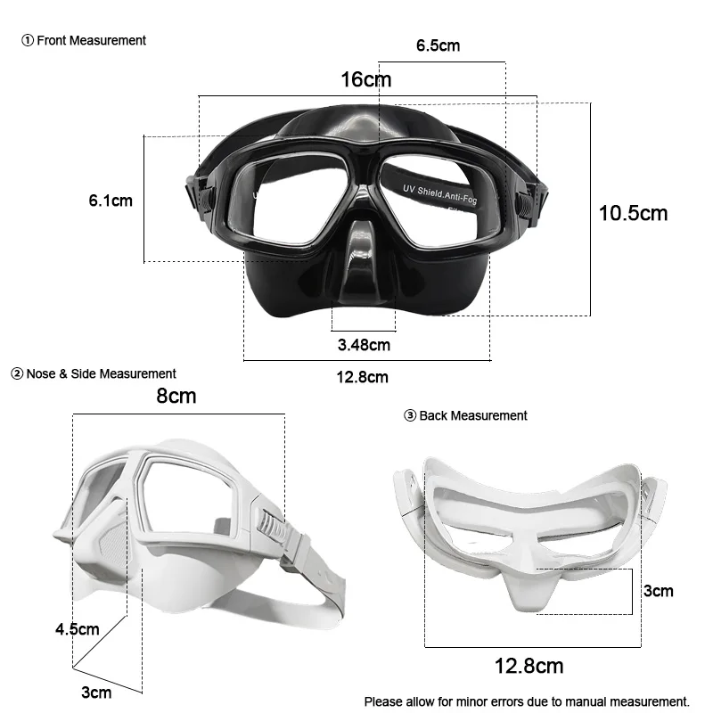 Low Volume Liquid Silicone Freedive Mask with Anti Fog Resin Lens for Freediving with Snorkel Set Buceo 스노클링 마스크