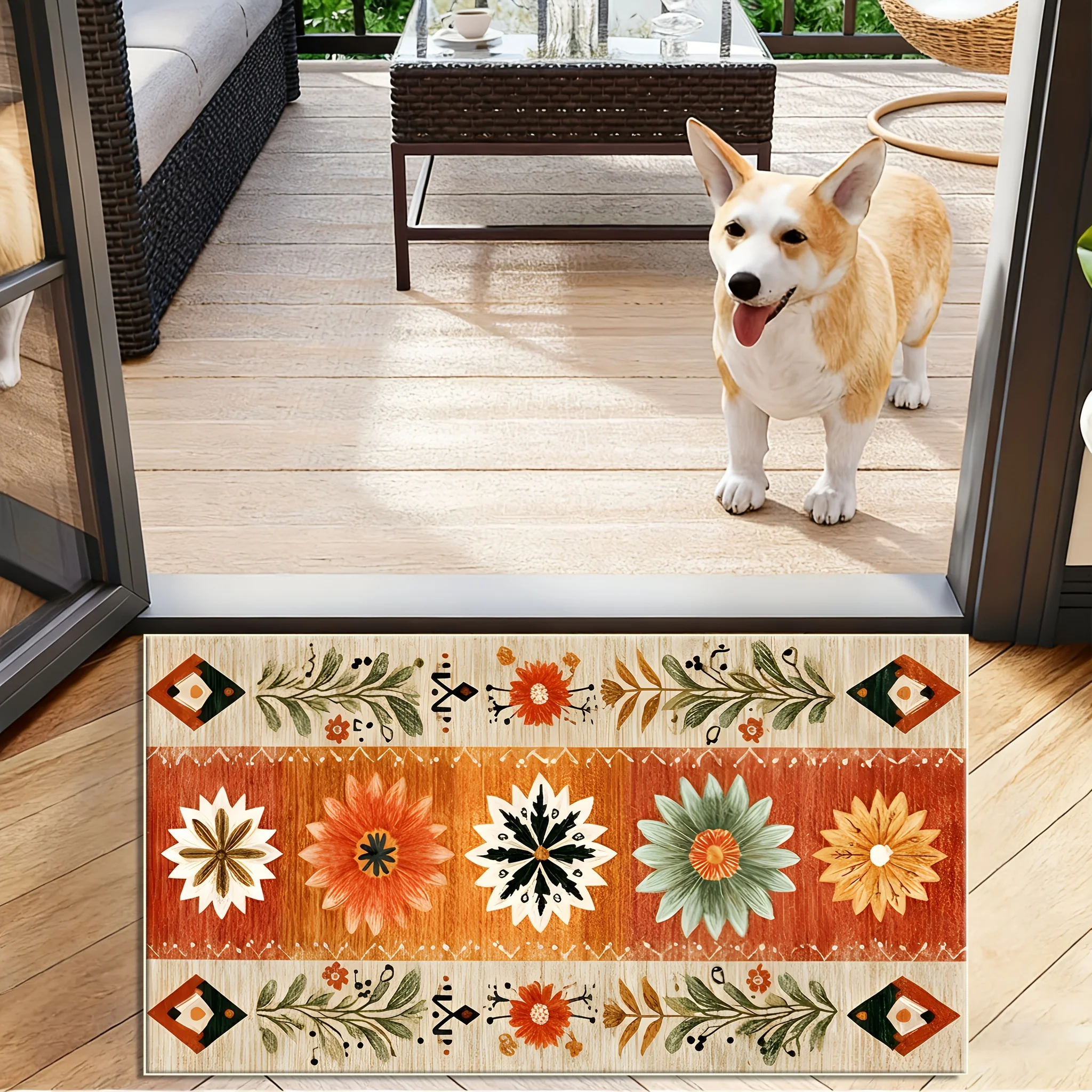Cozy Cabin Vibe Floor Mat Laid‑Back Bear Artwork with Warm Welcome Quote Rustic‑Style Art Decor Rug for Home Entryway Space