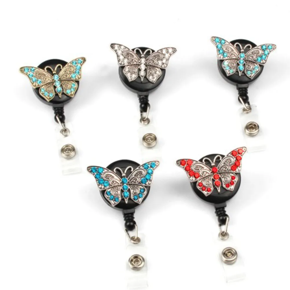 

Fashionable Light Blue Metal Telescopic Keychain Badge Reel Perfect for Nurses Office Staff Students Work Badge Accessories Id