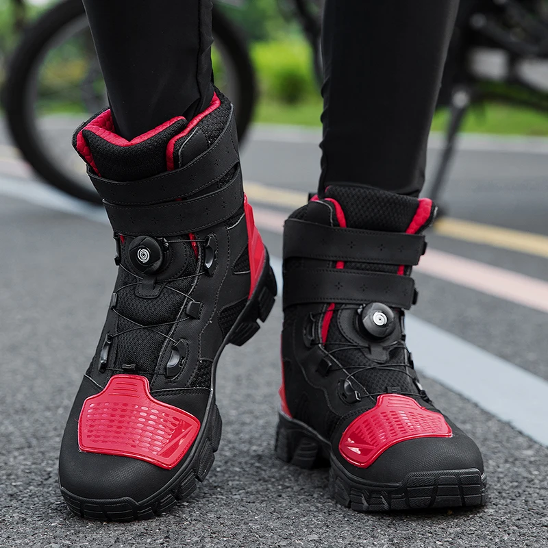 

Motorcycle protective boots breathable unisex four season casual off-road cycling boots breathable fashion high top riding boots