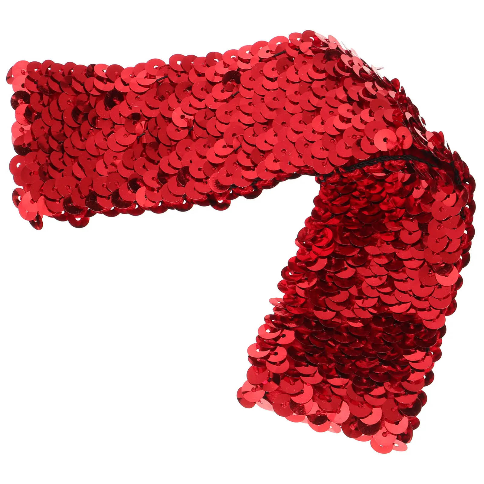 

Glitter Sequin Headband Red Bright Sparkly Padded Hair Band For Women Elastic Hairwear Party Festival Cosplay Accessory