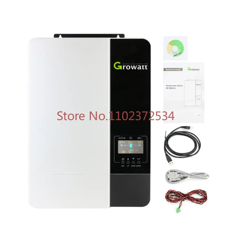 Growatt Off Grid Solar InverterGrowatt SPF 5000 ES 3000W 5000W 3KW 5KW 48V With battery for home system