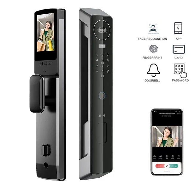 

Face Recognition Cerradura Inteligente Password Card Lock Wifi Door Lock Fingerprint Digital Keyless Smart Door Lock