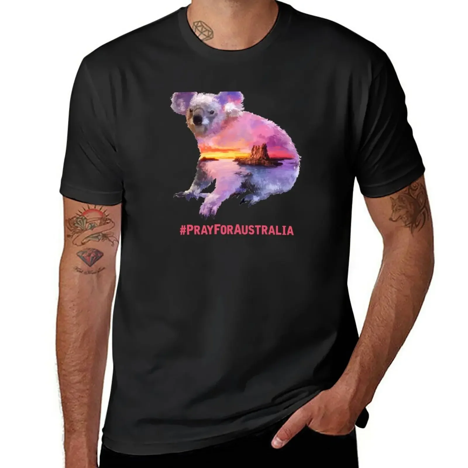 Australian Wildfires Bushfires Koala Pray For Australia Save Lives Help Koalas T-Shirt cute tops summer top t shirts for men