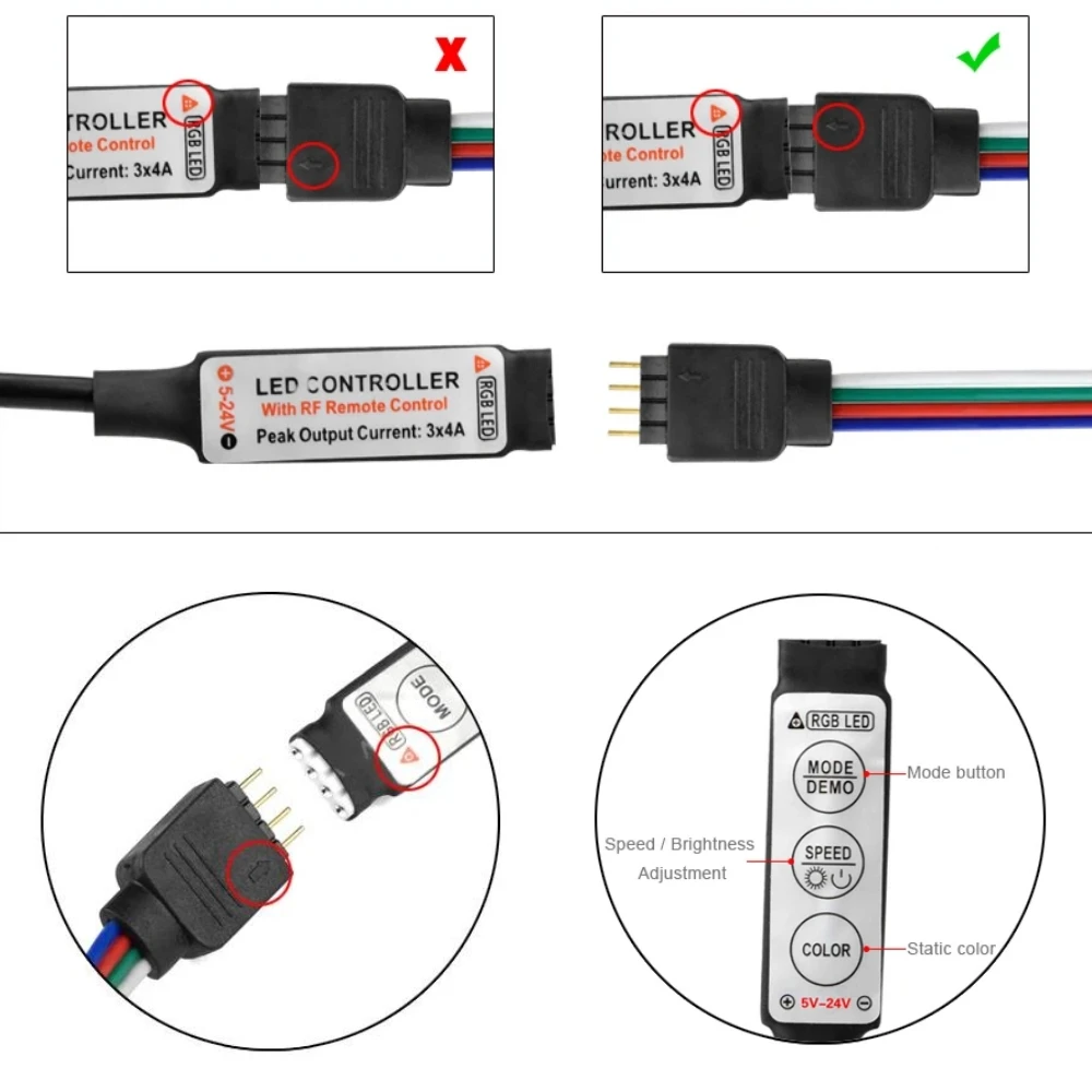 3AA Battery RGB LED Strip Light 5V 2835 Flexible LED Tape 60LEDs Waterproof LED Ribbon for TV Background Lighting Night light