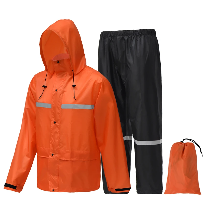 Motorcycle Rain Coat for Men Waterproof Lightweight Rain Gear Jacket Pants Hiking Fishing Rainsuit Motorcyclist Rider Rain