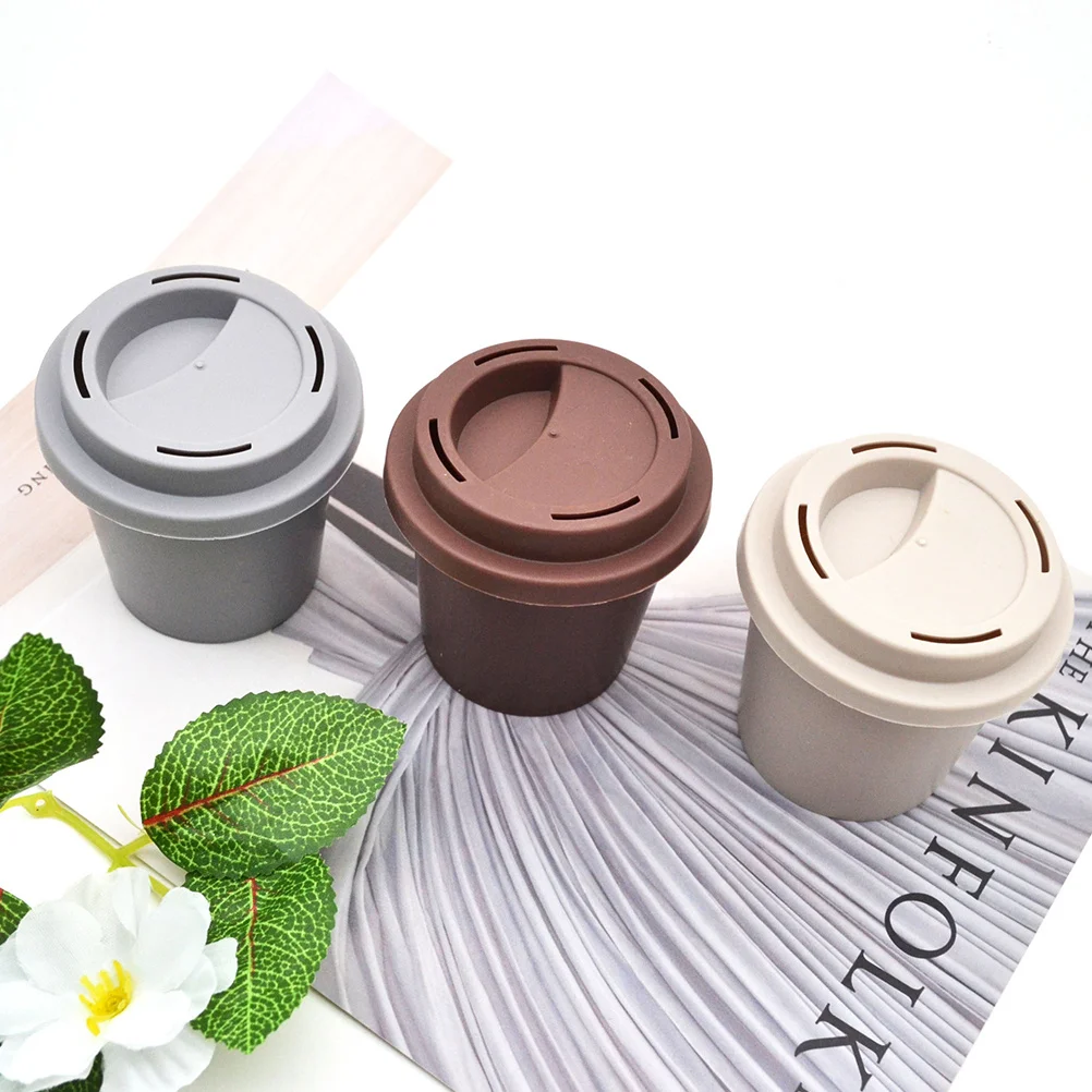 3Pcs Kaffee Tasse Falsche Wimpern Box Wimpern Lagerung Container Tragbare Make-Up Liefert Langlebige Verpackung Fall Make-Up Zubehör Box