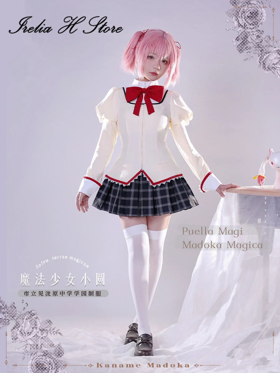 

{in stock}Irelia H Store Puella Magi Madoka Magica Anime Cosplay Kaname Madoka Cosplay Costume women Kaname Madoka JK unifrom Dr