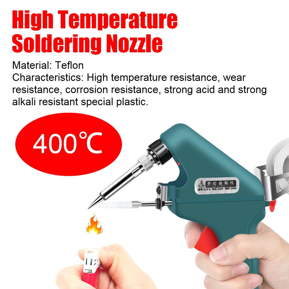 Soldering Iron Gun Hand-held Internal Heating Welding Machine Welder Equipment Kit 60W Electric Automatic Tin Feeding EU 220V