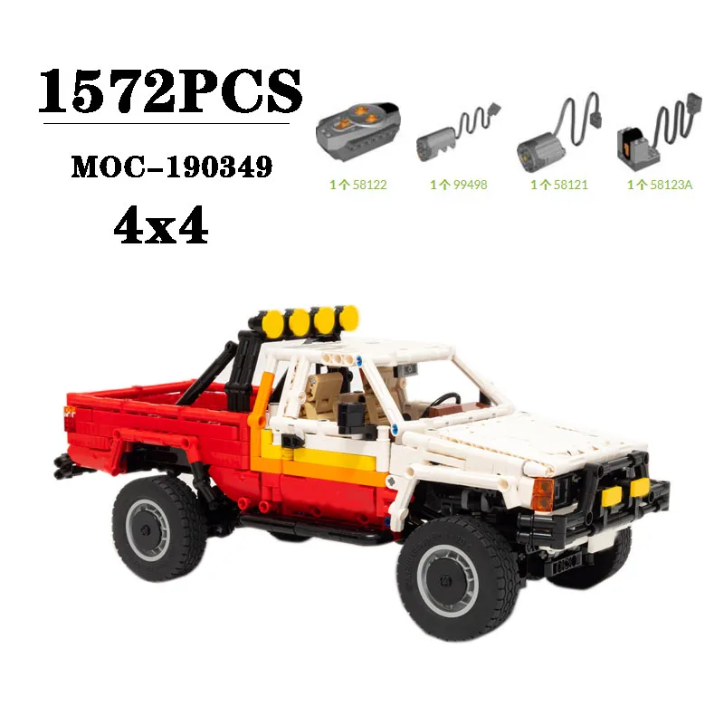 

New MOC-190349 Super Car 4x4 SR5 Pickup Truck Construction DIY Building Blocks 1572PCS Children's Birthday Toys Christmas Gifts