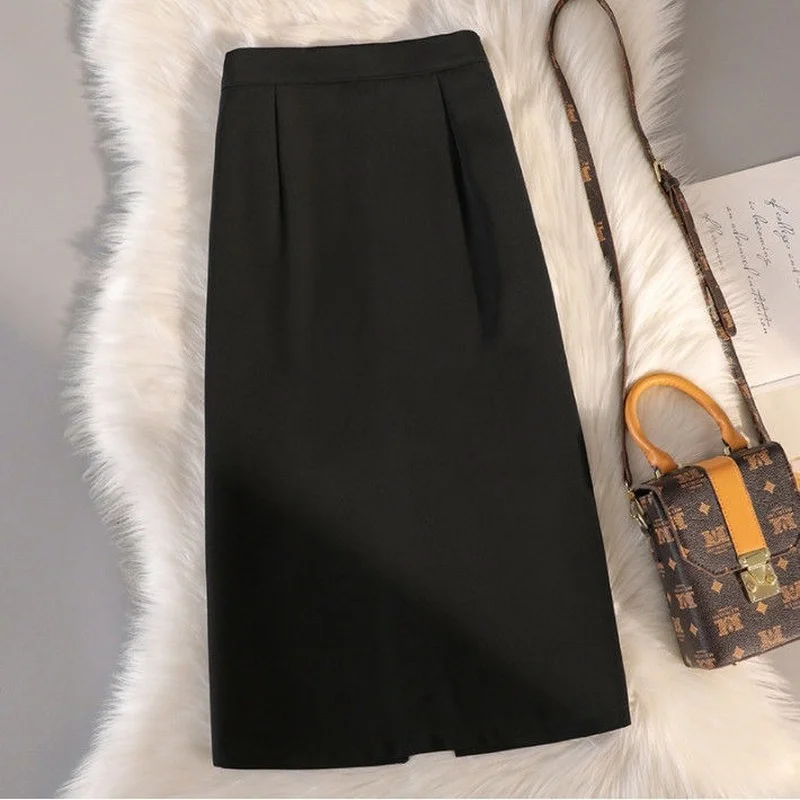 Skirts Women Solid A-line Basic Elegant Sweet All-match Street Wear Breathable Summer New Arrival Hot Sale Korean Style Ulzzang
