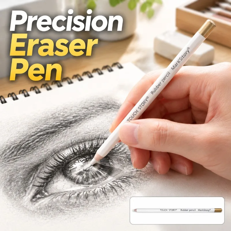 Detail Erasing Pen-shaped Highlight Eraser, Durable Art Sketch Cleaner, Special Drawing Tool for Artists, Fine Line Correction
