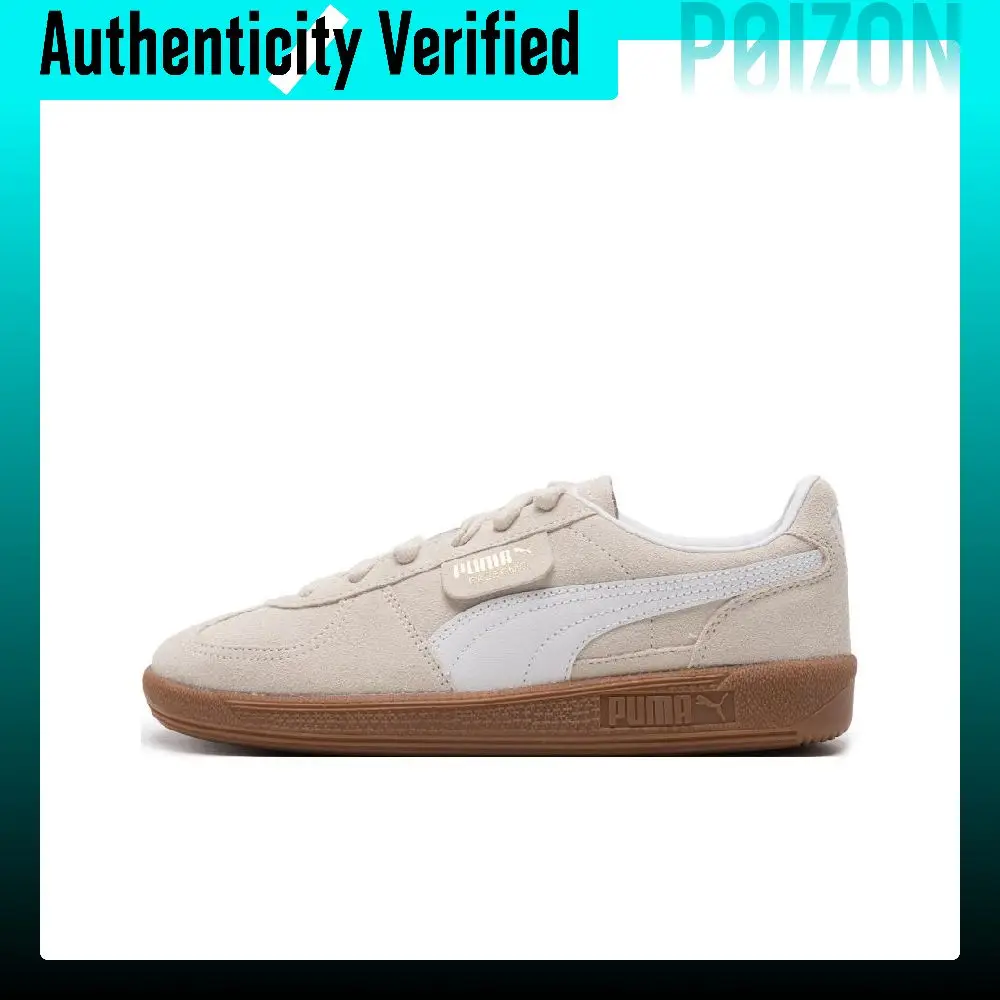 PUMA Palermo Abrasion Resistant Low top German Army Trainers Unisex Beige 396463-11