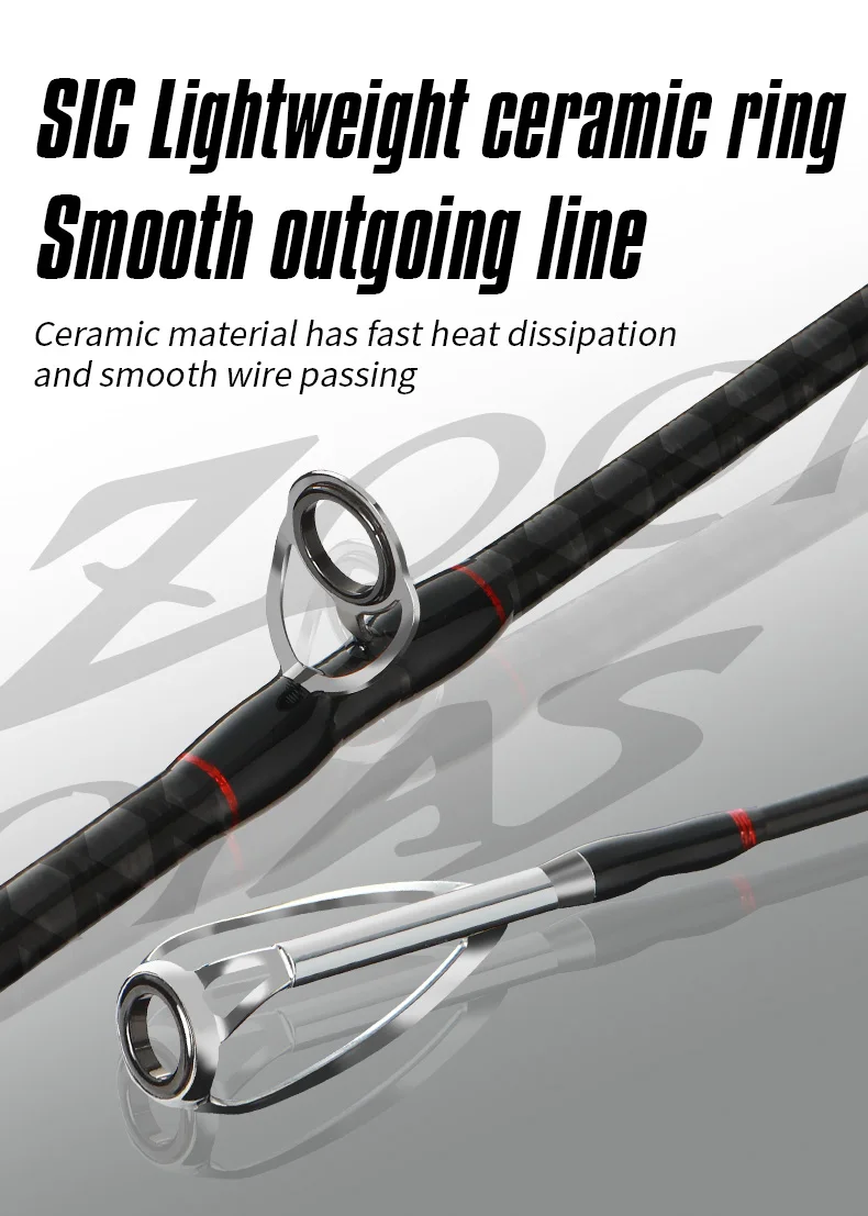 ROLLFISH Power M Spinning Casting Carbon Faser Köder Angelrute 1,8-2,7 M Süßwasser Salzwasser Bass Angelrute Schnelle wirkung – Detail 8