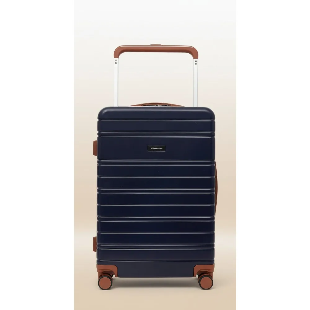 

2PC Hardshell Luggage Set, 20" Carry-On & 26" Suitcase, Navy Blue, 360-Degree Wheels for Travelers