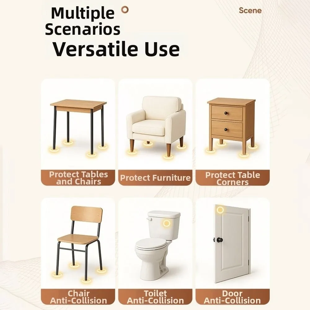 Self Adhesive Furniture Leg Pads EVA Foam Scratch Resistant Furniture Feet Protectors Noise Reducing Non-Slip Chair Leg Pads