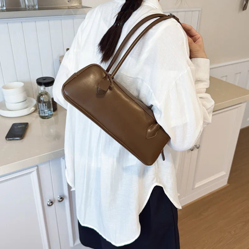 Women Vintage Rectangle PU Single Shoulder Bag