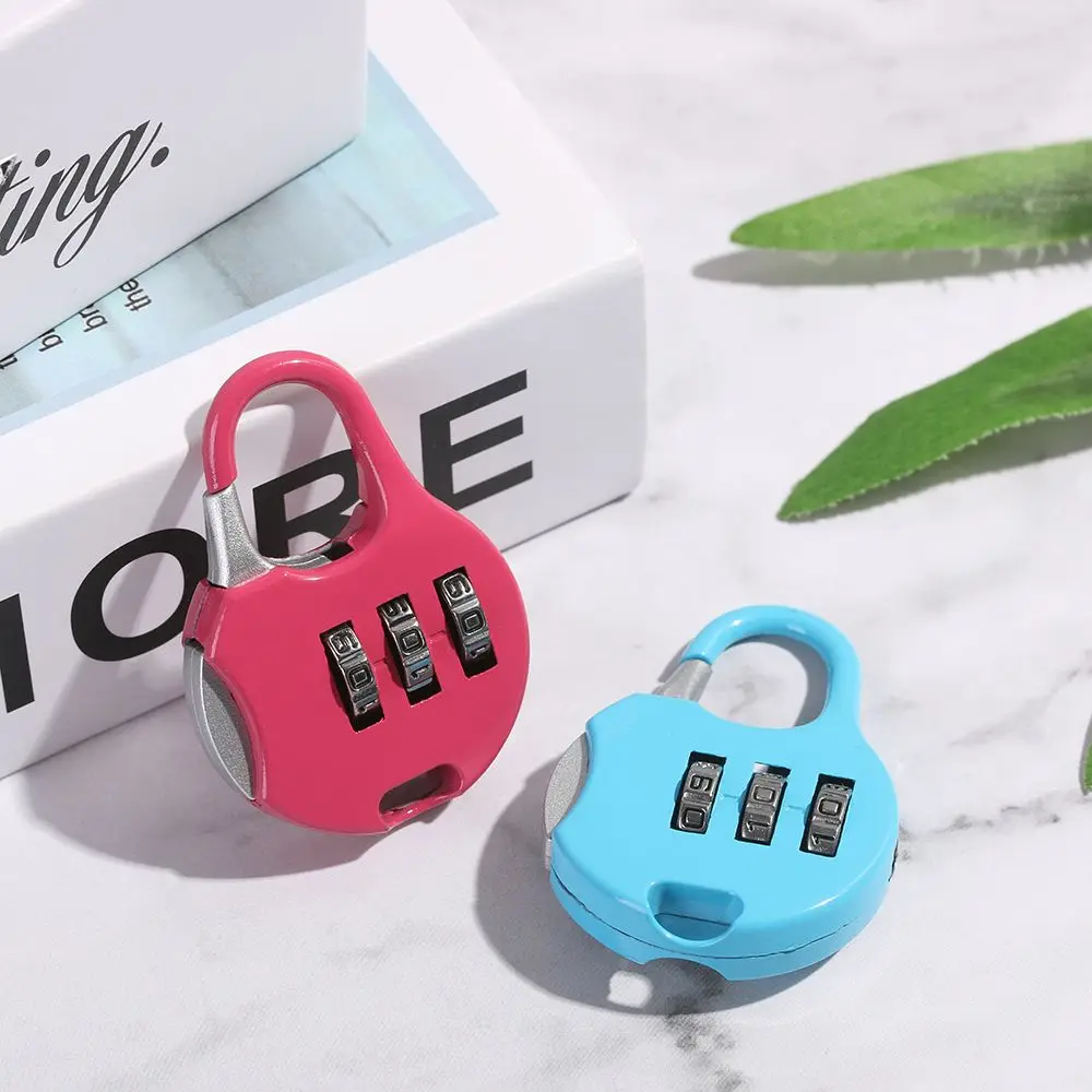 1pcs Metal Mini Locker Case Supply Gym Luggage Travel Suitcase Security Tool Padlock Password Lock 3 Digit Dial
