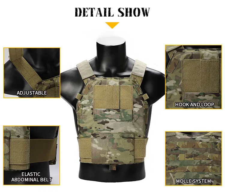 Emersongear LBT6094 Style SLICK Plattenträger Weste Mittelgroß Jagdweste Outdoor Kampftraining Nylon EM2982 – Detail 3