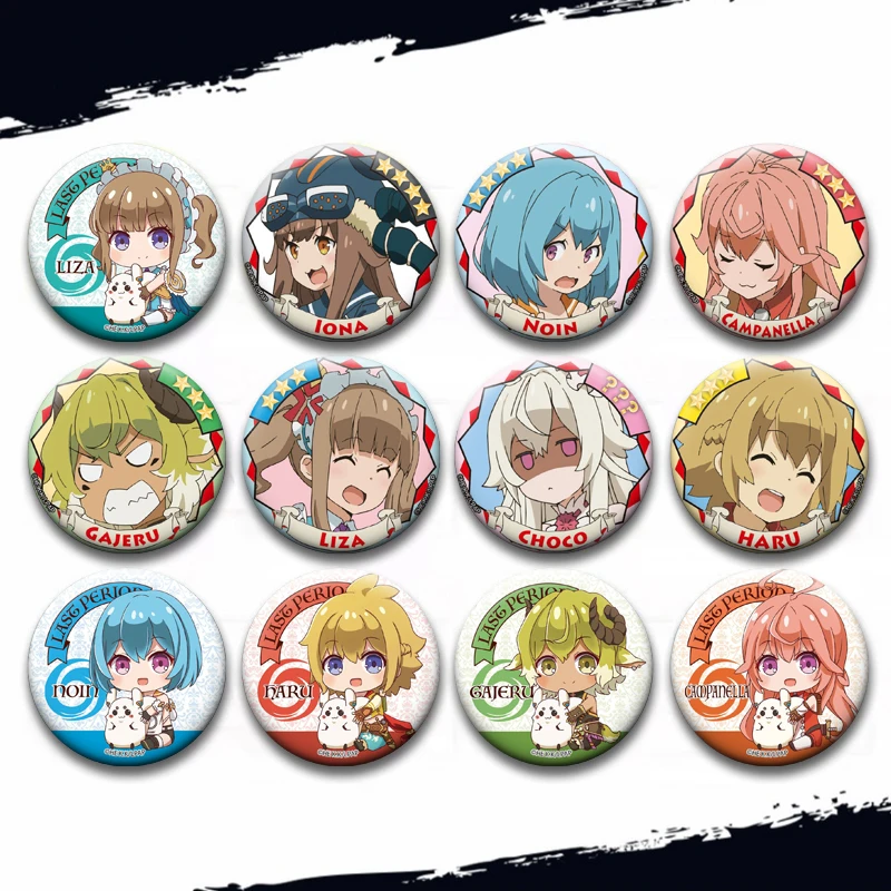 Anime Game Last Period Brooches Characters Haru Choco Liza Noin Button Pins Cartoon Badge for Clothes Decor Bag Accessories Gift