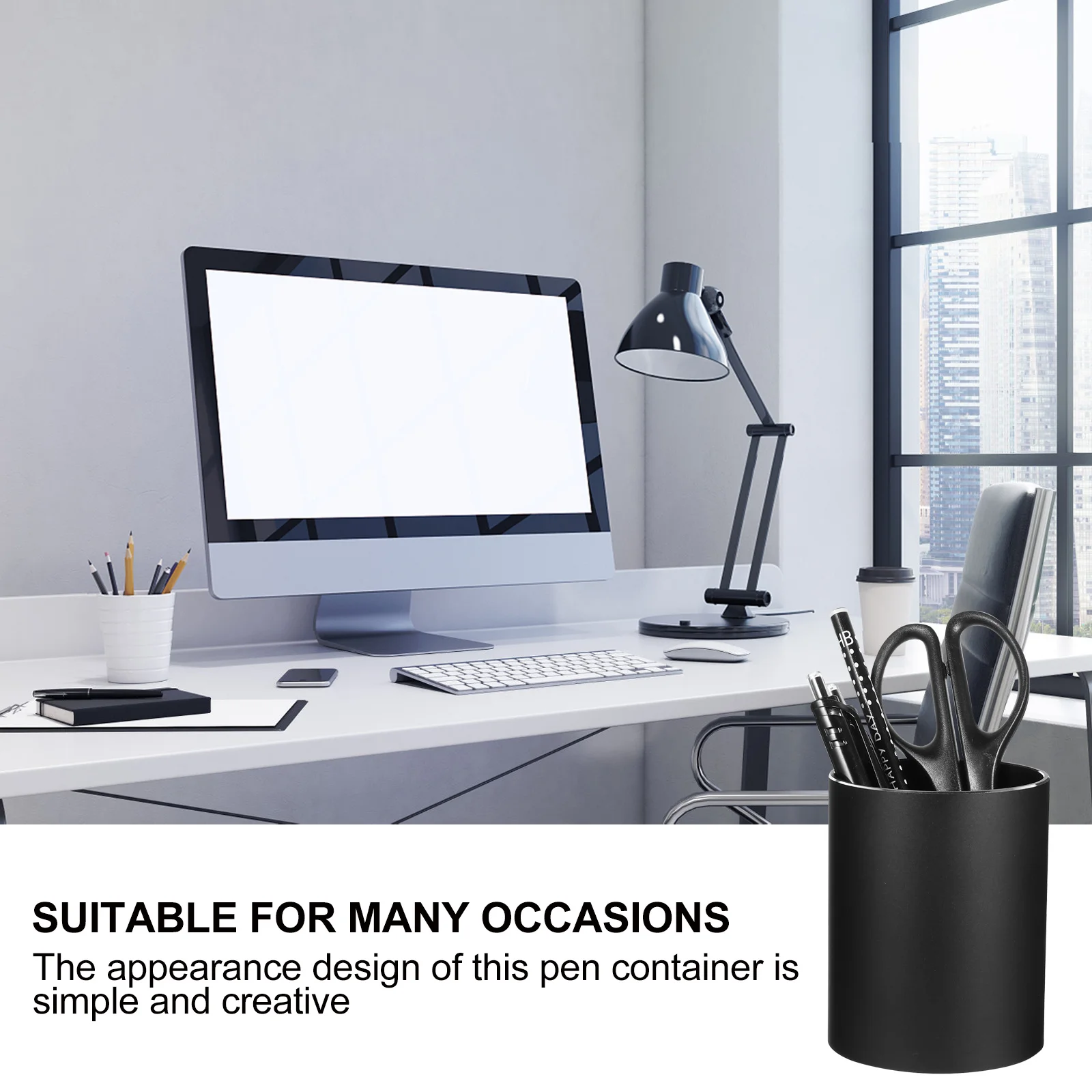 

1Pcs Metal Pen Container Round Pen Holder for Office School Home Desktop Organizer Pencil Storage