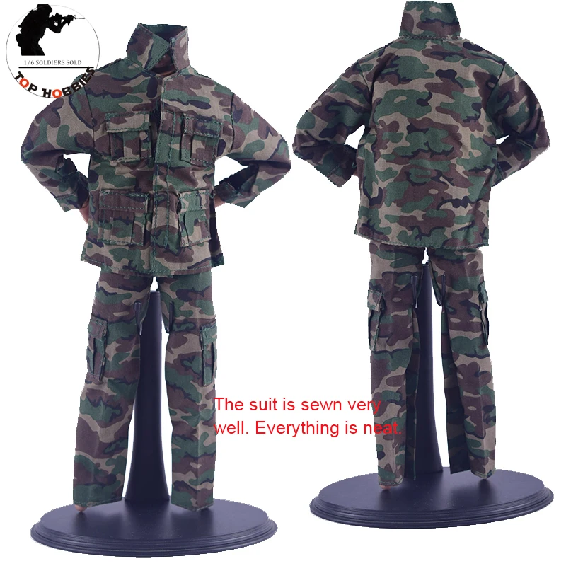 1/6 스케일 액션 피규어 액세서리 정글 위장 전투복 군복 12 인치 남성 Hottoys 인형 피규어