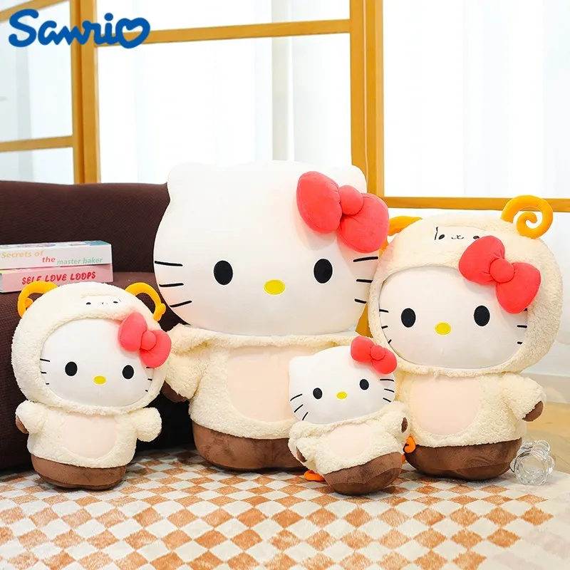 45/60/80 cm große Größe Hello Kitty Sanrio Anime Plüsch Puppe Kawaii Zimmer Plüschtiere Kissen Ornamente Kinder Weihnachtsgeschenk
