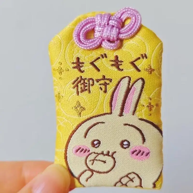 New Usagi Cartoon Omamori Amulet Chiikawa Embroidery Good Luck Pendant Cute Blessing Charm Keychain Hanging Hachiware Chiikawa