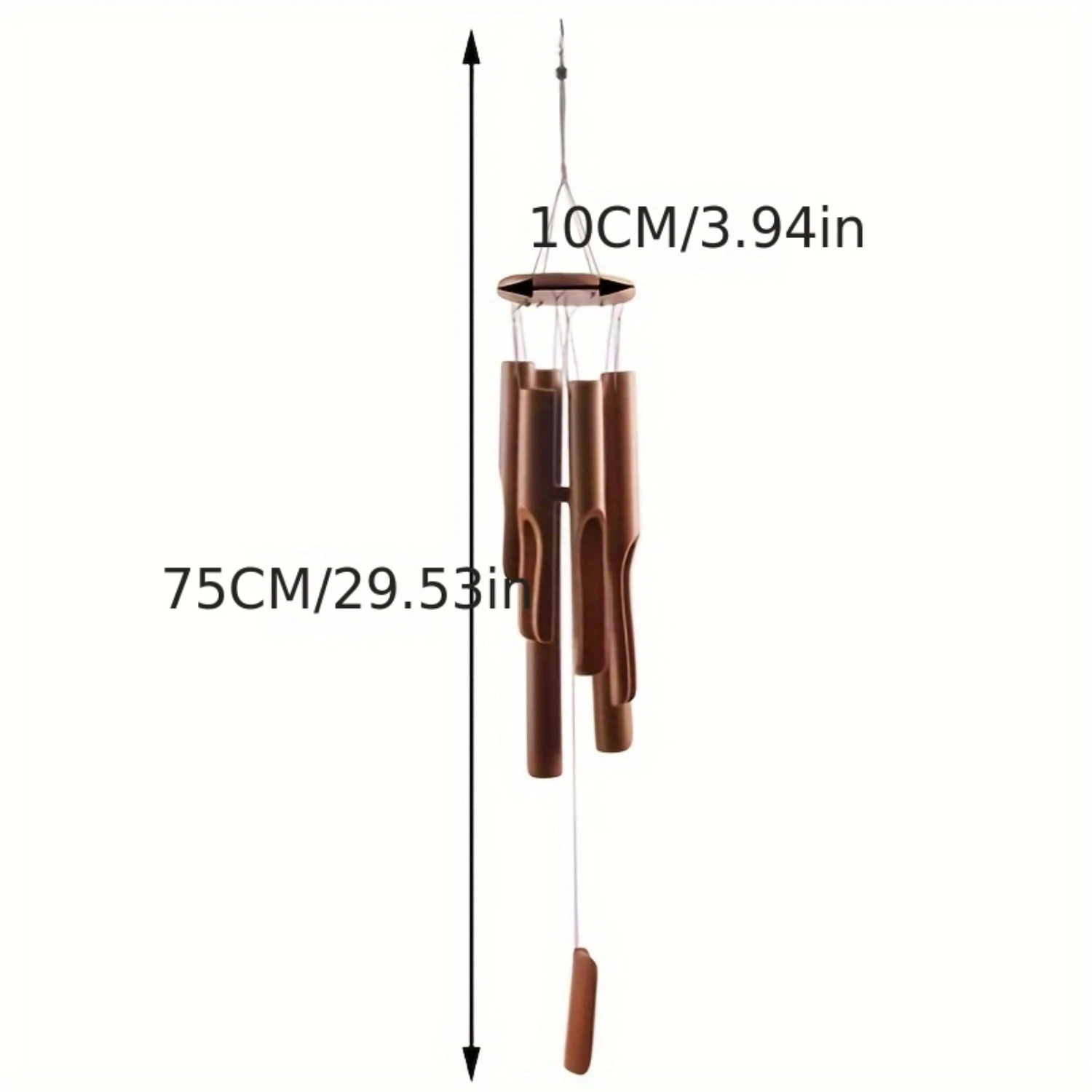 1pc Bamboo Wind Chimes, Outdoor Wooden Wind Chimes With Stunning Deep Tones, Suitable For Gardens, Terraces,  Or Outdoor Decorat