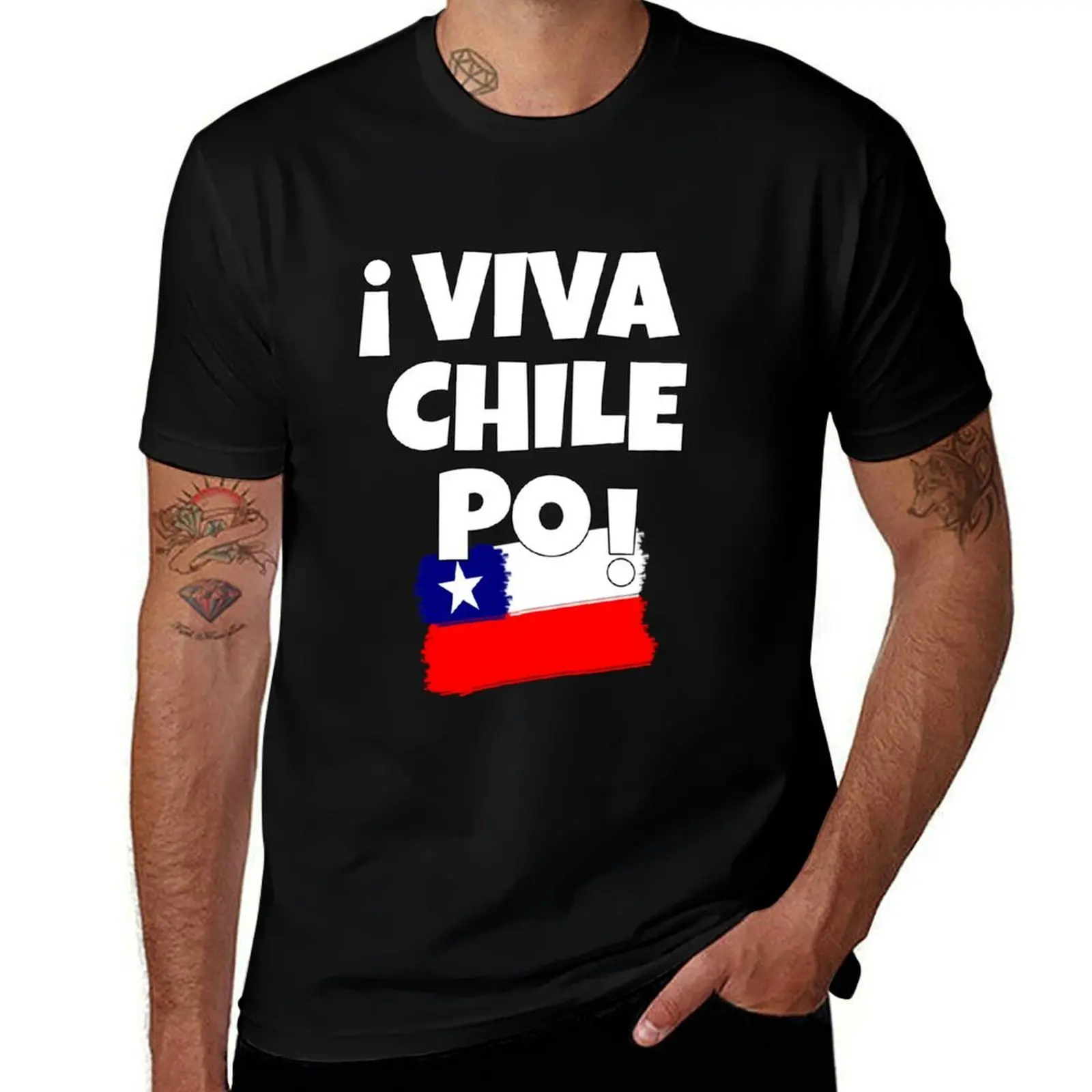 Футболка Viva Chile Po с художественным дизайном для тех, кто родился в Чили, дышащая футболка с короткими рукавами для занятий спортом