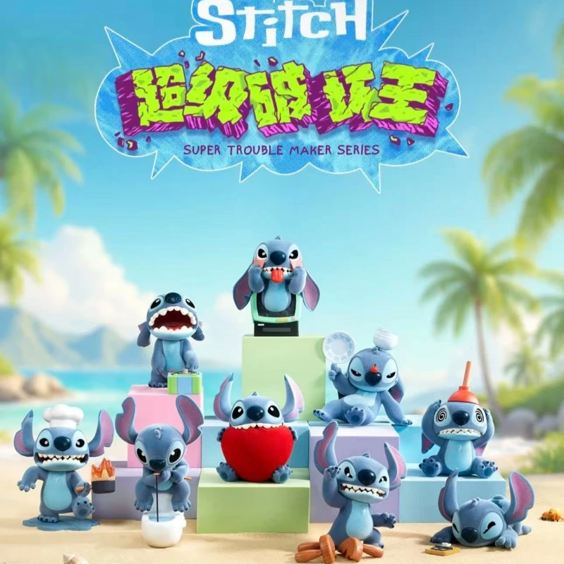 

New Genuine In Stock 52toys Stitch Super Trouble Maker Series Blind Box Anime Cute Figure Trendy Toy Model Collectible Girl Gift