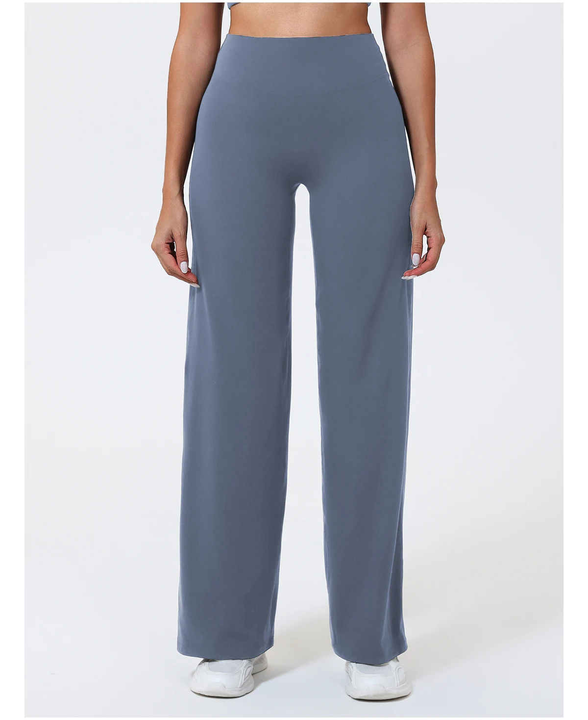Hearuisavy Damen-Sporthose mit geradem Bein, Fitnessstudio-Bekleidung, nacktes Gefühl, Kompression, weites Bein, Yoga-Leggings, Pilates, Fitness-Strumpfhose – Detail 14