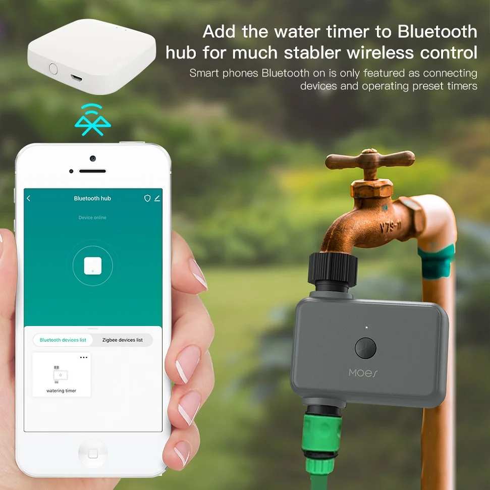 BLuetooth Valve Garden Watering System Automatic Irrigation Programmer Tuya Smart Life Home Moes Timer Sprinkler Drip Controller